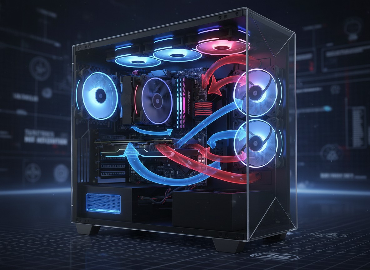 ゲーミングPCの内部エアフローを極める：ケース・ファン配置の科学的アプローチと最適解